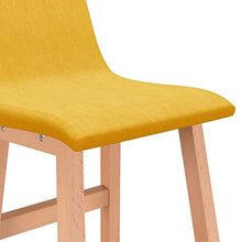 vidaXL 2X Sedie da Bar Sedie per Bancone Sgabelli per Pub Sedili Seggiole Sedie Alte Arredo per Bar Mobili Arredamento Giallo Senape in Tessuto