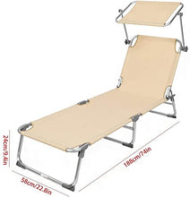 Comoda sdraio pieghevole con schienale regolabile e poggia gambe, parasole regolabile per rilassarsi in modo confortevole e stile.