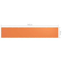 vidaXL Paravento da Balcone Arancione 90x500 cm in Tessuto Oxford