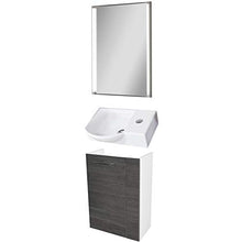 Fackelmann – Set di mobili da Bagno vadea Ospiti WC 3 Pezzi 45 cm Antracite Bianco con mobiletto da Bagno & Ceramica Bacino & LED Specchio Element