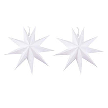ARTFFEL Vola 2pcs Stelle Lanterna di Carta Pieghevole Paralume di Natale Hanging Stella Lanterna for la casa Decorazione del Partito, 30 Centimetri .Compleanno