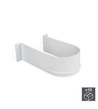 Emuca - Salva sifone Curvo per cassetti de Cucina o Bagno, Bianco, Set di 10