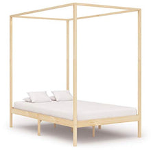 SKM Giroletto con Baldacchino 4 Cassetti in Legno di Pino 140x200cm