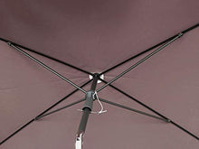 QUICK STAR - Ombrellone da Balcone, 2 x 1,25 m, Rettangolare, Pieghevole, Tortora