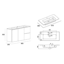 taviani Mobile da Bagno Sospeso con Lavabo 80x35cm in MDF Urano Bianco Lucido