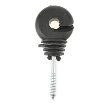 50 pezzi neri a vite in anello isolanti accessori per recinti elettrici per palo in legno