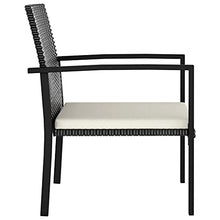 vidaXL Sedie da Pranzo per Giardino 4 pz in Polyrattan Grigio