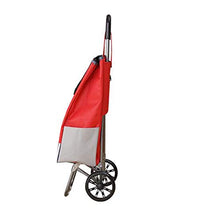 QQTCD Carrello, Carrello di Acquisto Portatile Spesso Audace (Color : Red)