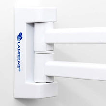 Porta asciugamani con 2 braccia parallele, in plastica, per bagno, colore bianco
