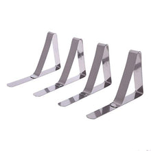 NINGYE 4 mollette per tovaglia, in acciaio inox, per uso esterno, casa, picnic, barbecue, feste di matrimonio