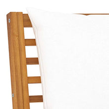 vidaXL Set Divani da Giardino 3 pz con Cuscini Crema in Legno Acacia