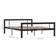SKM Giroletto Nero e Bianco in Metallo 140x200 cm