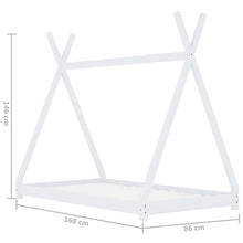 SKM Giroletto per Bambini Bianco in Massello di Pino 80x160 cm B