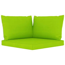 vidaXL Cuscini per Divano Pallet 3 pz Verde Brillante in Tessuto