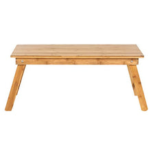 Scrivania per Computer con Letto Queen-Size Tavolino Pieghevole Scrivania per Laptop Vassoio da Letto Pieghevole per Servizio Colazione 100% bambù (Color : Wood Color, Size : 70 * 35 * 31cm)