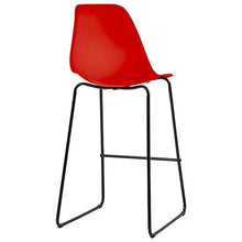 UnfadeMemory Set da Bar Set di mobili per Cucina, Giardino 3 pz in Plastica Rosso