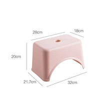 Niduo Bear Sgabello Basso per Bambini Sgabello Quadrato in Plastica, Sgabello Che Cambia Scarpe Bagno Piccolo Panca Impilabile 4 Pezzi,Rosa