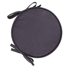 eewopjkj Cuscini per sedie Rotondi per Sedia da Pranzo Confezione da 2 con Lacci Cuscini per sedili universali Cuscini per Esterni per Interni Cucina da Giardino-Grigio Scuro 38x38 cm (15x15 pollic