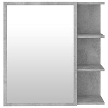 vidaXL Armadietto a Specchio Grigio Cemento 62,5x20,5x64 cm Truciolato