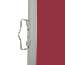 Tenda da sole laterale allungabile, 170 x 500 cm, colore: rosso