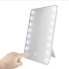 Specchio Vanity con 8/16 LED Specchio Vanity con Touch Dimmer Interruttore Desktop Bagno Viaggio 16LED Batteria Staffa Nero