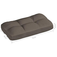 Tidyard 5 pz Cuscini per mobili in Pallet Trapuntati e Imbottiti, per divani, per Interni ed Esterni, per Salotto, terrazza, Giardino,120 x 80 x 12 cm,Grigio Talpa