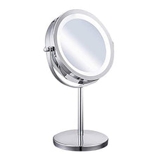 Specchio ingranditore, specchio per il trucco a led Specchio per il trucco illuminato Specchio ingranditore con controllo tattile Supporto per specchietto bifacciale Specchio per il trucco alimentato