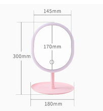 Specchio per trucco luminoso a LED ricaricabile, specchio da scrivania per studenti con lampada, comodo specchio di bellezza con luce di riempimento, specchio con touch screen dimmerabile