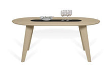 TemaHome Tavolino da Pranzo Lago, MDF, Rovere Chiaro e Nero, 180x100x75 cm (LxPxA)