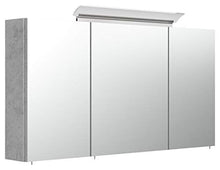 Set da bagno Helios 4 parti incl. armadio a specchio in grigio cemento