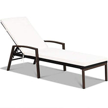 KJGHJ Sedia da salotto in rattan con schienale reclinabile regolabile e cuscino da giardino (colore: OP70261)