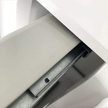 KZOAO, set di mobili da bagno, 5 pezzi, completamente premontati, bianco, con lavabo in ghisa minerale, mobiletto, specchio e 2 armadietti laterali