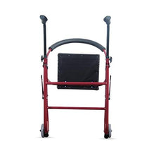 Telaio da passeggio Roller Pieghevole Leggero A Due Ruote con Sedile Imbottito E Maniglie Ergonomiche (Rosso)