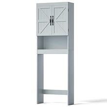 SRIWATANA - Armadietto portaoggetti per bagno, con ripiano regolabile, 2 ante, colore: grigio