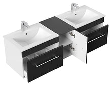 Mobile bagno Roma nero satinato