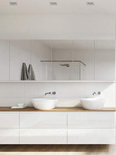 VBChome Moduo, collezione Crea 35, 35 cm x 35 cm x 13,5 cm, lavabo, in ceramica, per bagno e WC