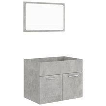 vidaXL Set Mobili da Bagno 2 pz Grigio Cemento in Truciolato