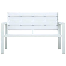 FAMIROSA Panchina da Giardino 120 cm in HDPE Bianca Aspetto Legno