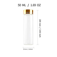 3PCS 50ml bottiglie decorative di vetro, mini bottiglie con coperchi