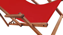 Erst-Holz 5 Varianti/Colori di Tessuti per Robusta Sedia a Sdraio particolarmente Larga V-10-500, Colore di Stoffa:Rosso
