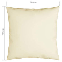 vidaXL Cuscini Decorativi 4 pz Crema 40x40 cm in Tessuto