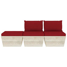 FAMIROSA Set Divani da Giardino su Pallet 3 pz con Cuscini Legno Abete-3417