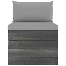 vidaXL Divano da Giardino 4 Posti su Pallet con Cuscini Massello Pino