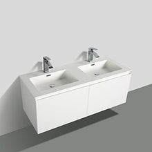 Mobile bagno Luna 1200 bianco opaco - Specchio opzionale, Lavabo minerale:lucido, Specchio:Con specchio 2137