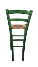 Sedam Srl Sgabello Venezia, in Legno MASSELLO, Comodo e Resistente, per Interni ed Esterni, Vari Colori e SEDUTE Disponibili, Ordine Minimo 2 Pezzi (Verde, Paglia)
