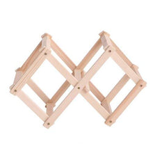 Stephen Wine Racks - Classical Wooden Red Wine Rack Beer Foldable 10 Bottle Holder Kitchen Bar Display Shelf Organizer Home Table Decor - by 1 PCS