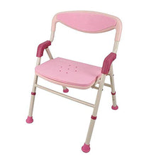 JTKDL Sedia da Doccia Sedia da Bagno con Braccioli Sgabello da Bagno Pieghevole da Bagno Forniture per maternità per Anziani,Pink