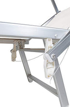VERDELOOK Rimini, Lettino da Mare con Parasole, 186x61x38 cm, Bianco