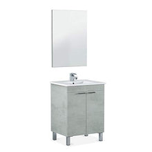 13Casa Jerry H01 Set Mobile Bagno + Specchio, Melamina, 60 x 45 x 80 cm