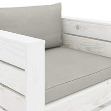 FAMIROSA Set Divani da Giardino 2 pz con Cuscino Talpa in Legno